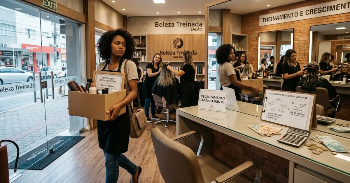 Rotatividade em Salão de Beleza: Quanto Custa Perder um Profissional que Você Treinou?